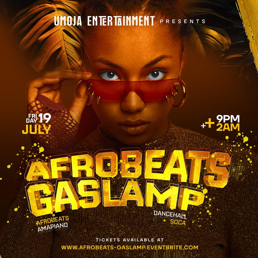 Afrobeats Gaslamp July 2024 Flyer